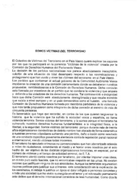 Somos víctimas del terrorismo