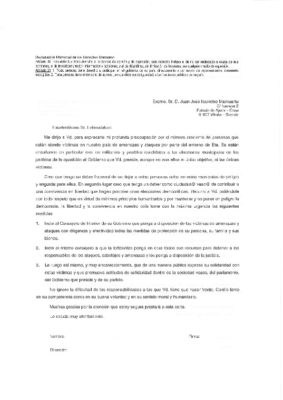 Declaración DDHH al lehendakari Ibarretxe